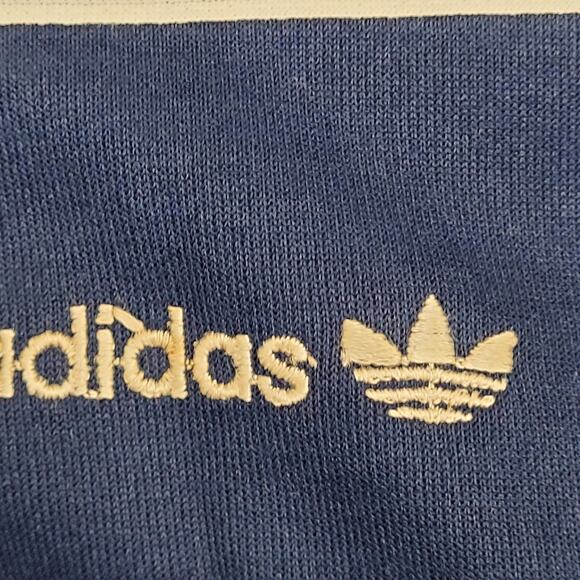 Vintage 90s ADIDAS Trefoil Track Jacket XL 24x25 Cropped Blue - Picture 12 of 14